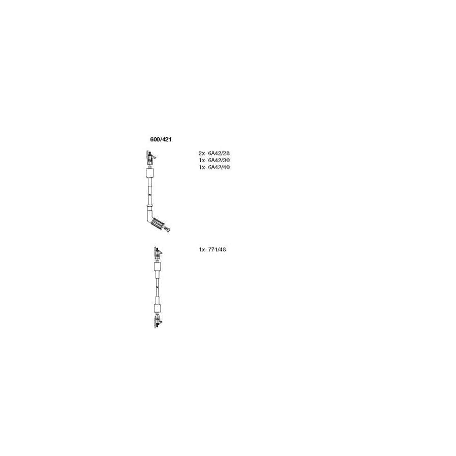Bremi 600/421 Ignition Cable Kit for Lancia Y10 (156)