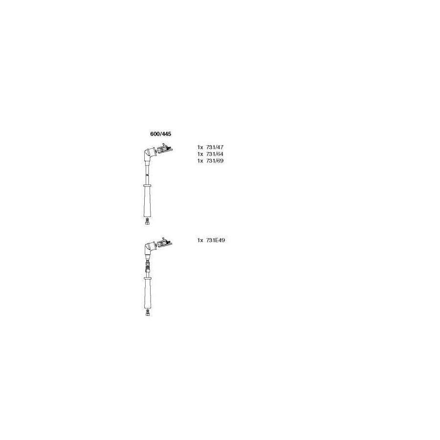 Bremi 600/445 Ignition Cable Kit for Mazda Demio Estate (Dw)