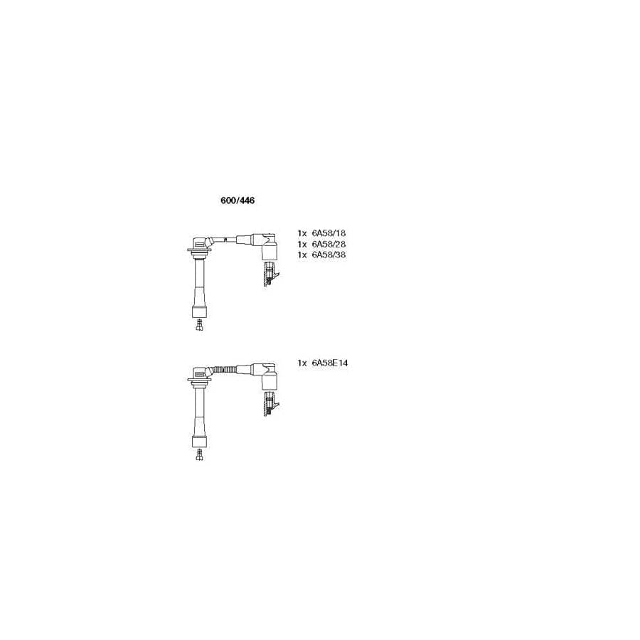 Bremi 600/446 Ignition Cable Kit for Mazda Xedos 6 (Ca)