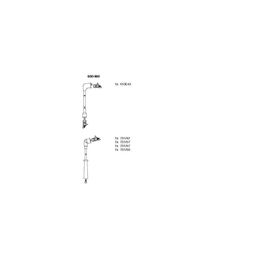 Bremi 600/460 Ignition Cable Kit for Ford USA Probe I