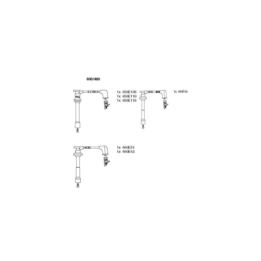 Bremi 600/480 Ignition Cable Kit for Mazda Xedos 9 (Ta)