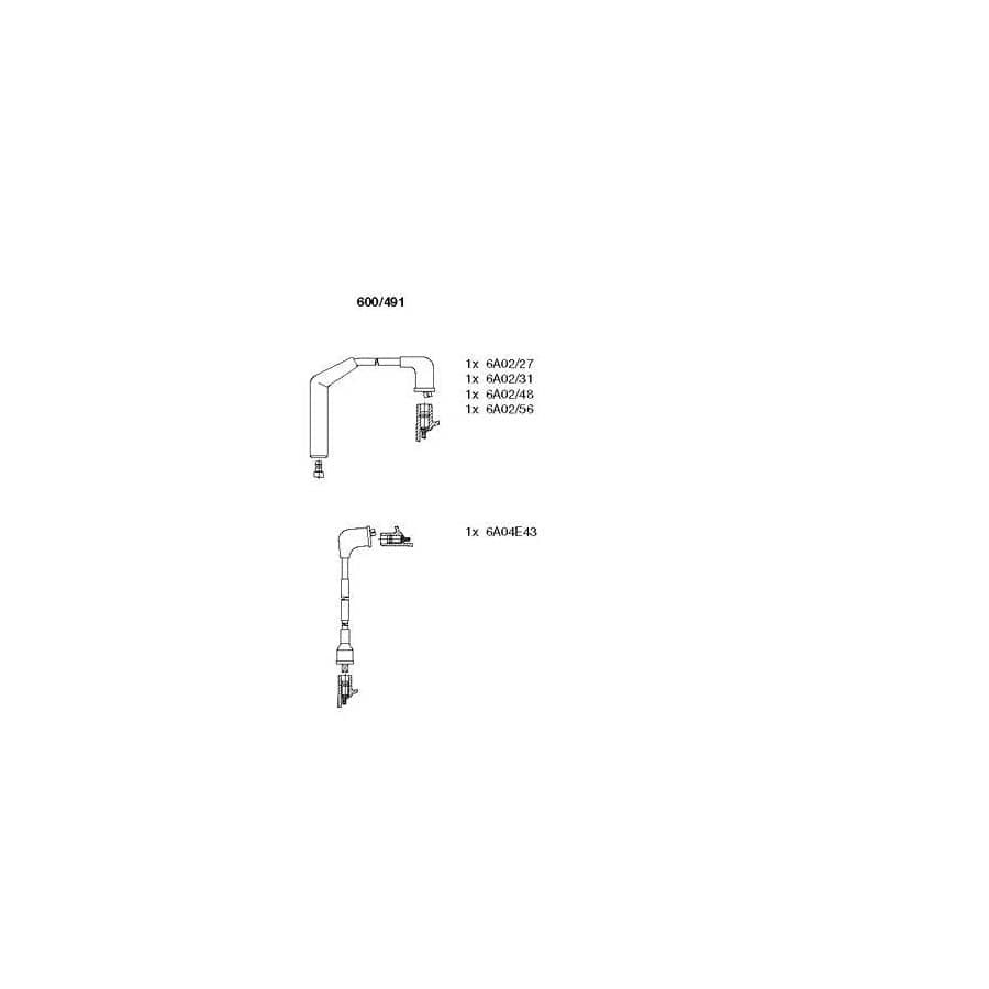 Bremi 600/491 Ignition Cable Kit for Honda Accord III Saloon (Ca)