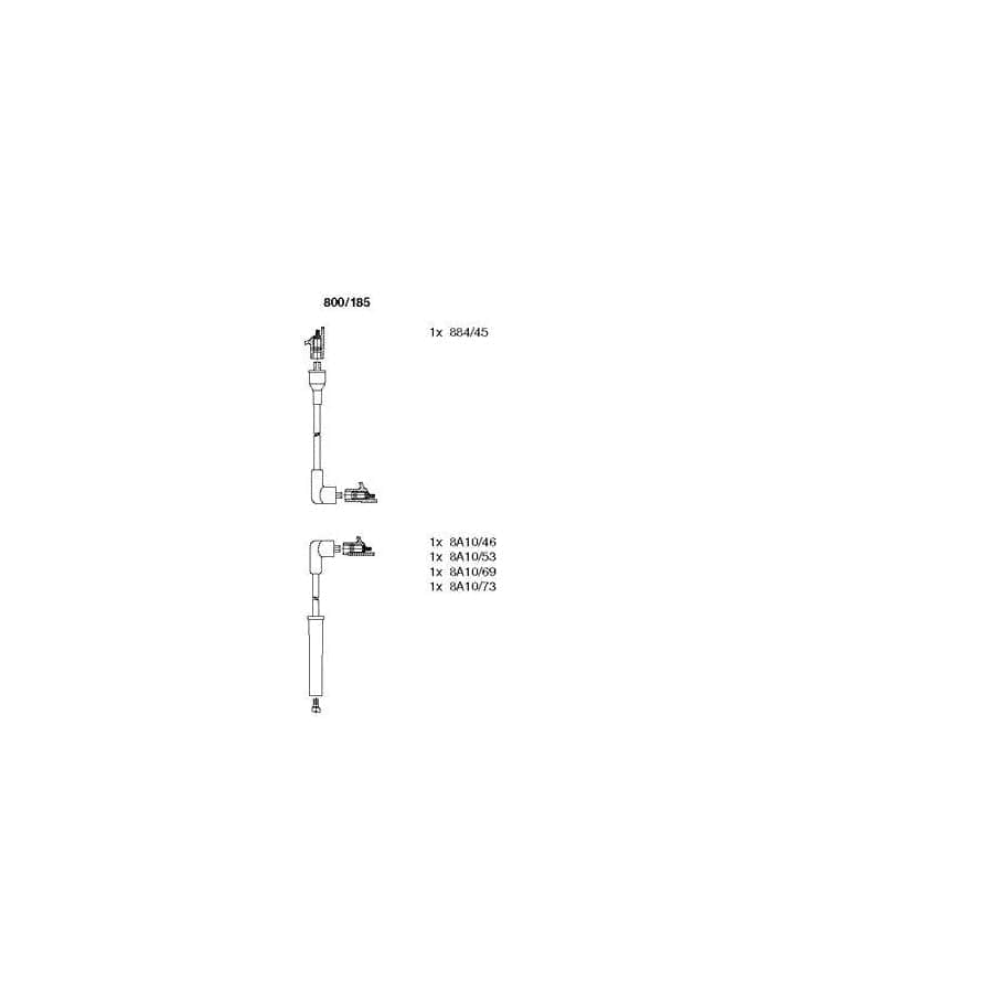 Bremi 800/185 Ignition Cable Kit for Ford Escort