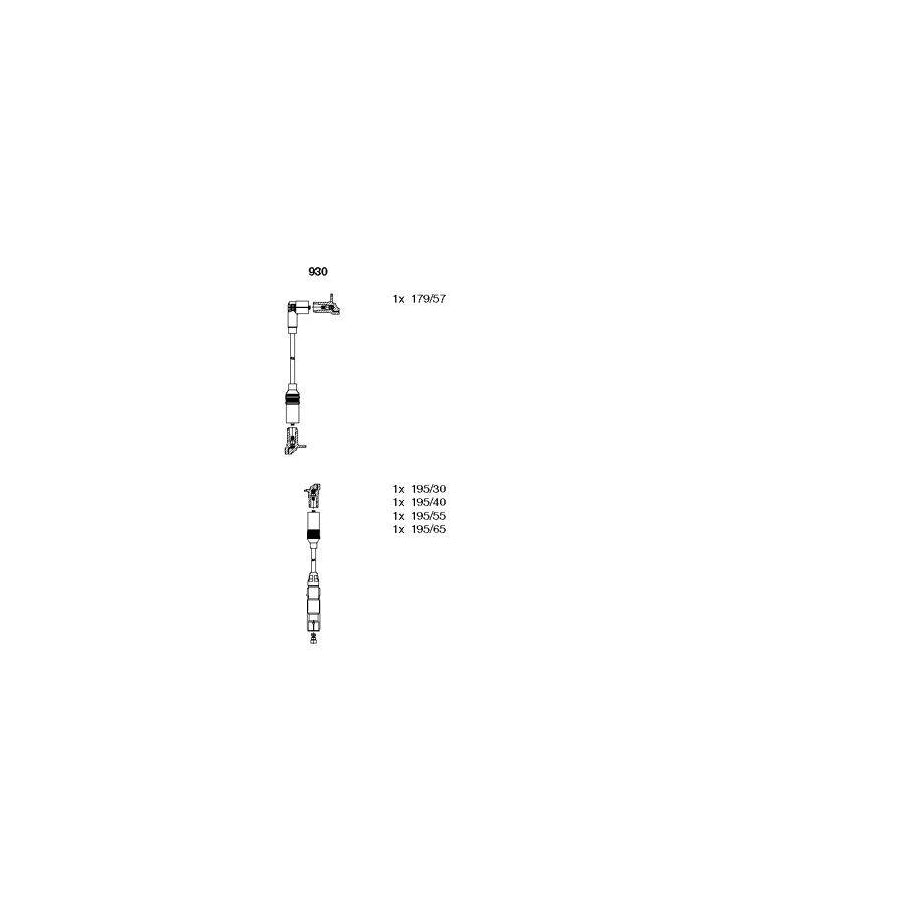 Bremi 930 Ignition Cable Kit for VW Passat B3/B4 Saloon (3A2, 35I)