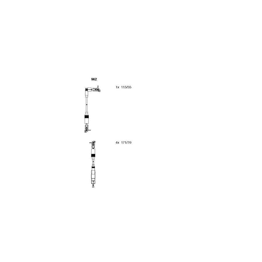Bremi 962 Ignition Cable Kit for VW Golf