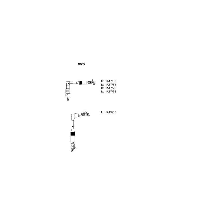 Bremi 9A10 Ignition Cable Kit for Alfa Romeo 75 (162B)