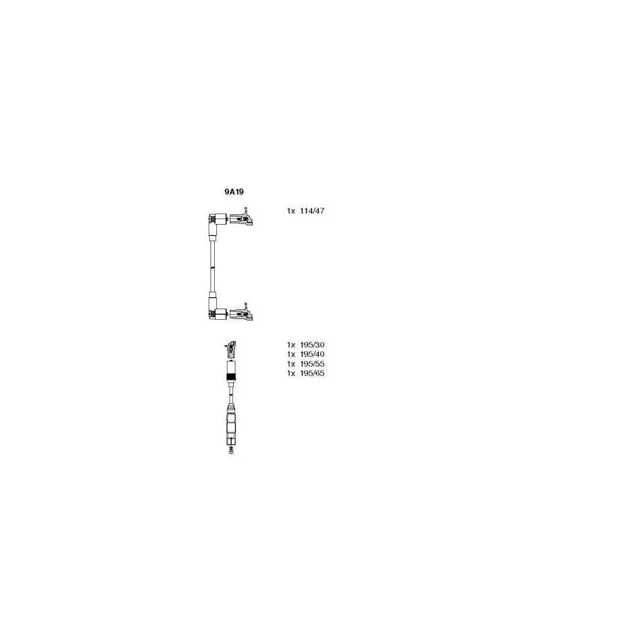 Bremi 9A19 Ignition Cable Kit for VW Golf