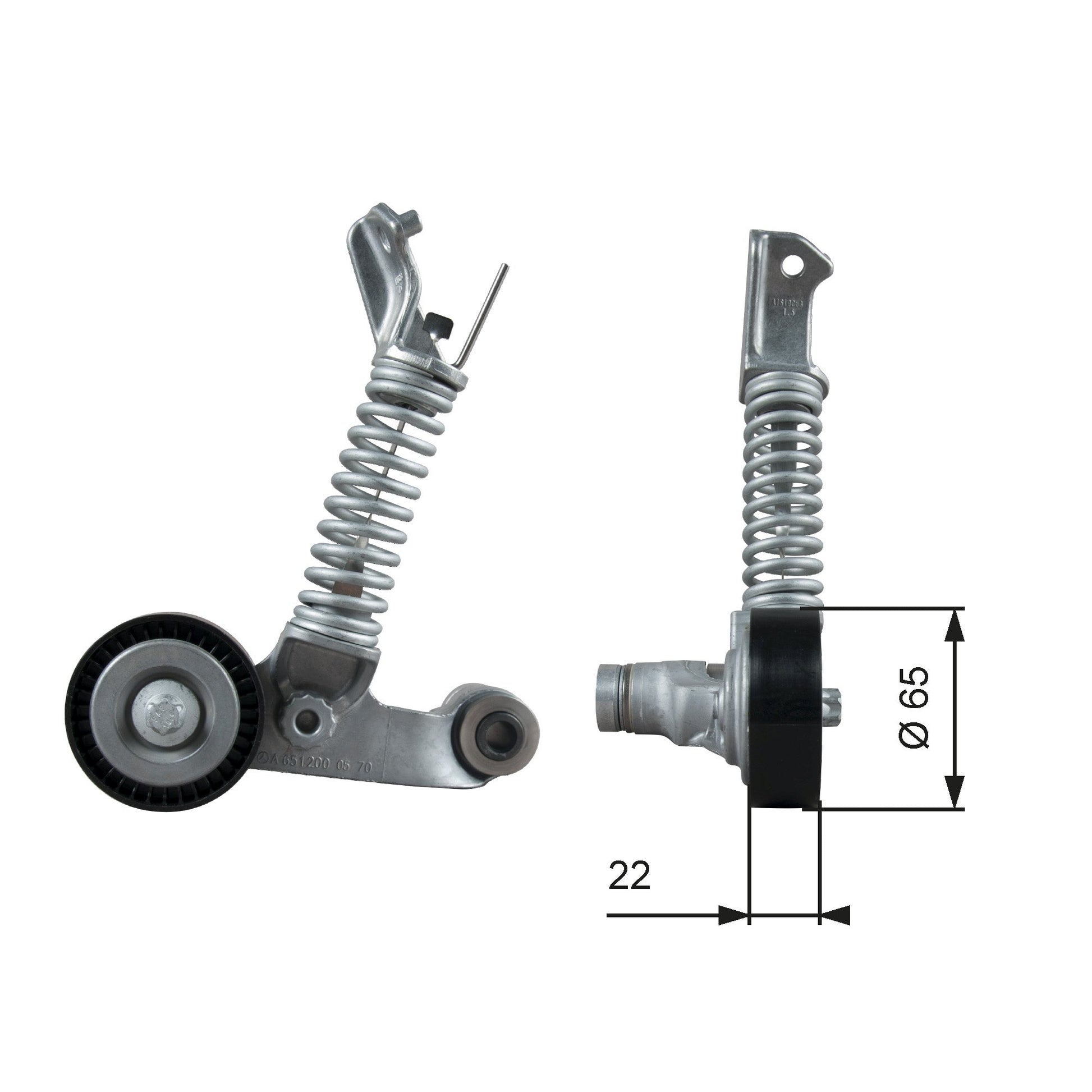 GATES GATT39373 V-Ribbed Belt Tensioner Pulley