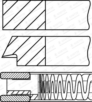 GOETZE 08-141300-10 Piston Ring Kit