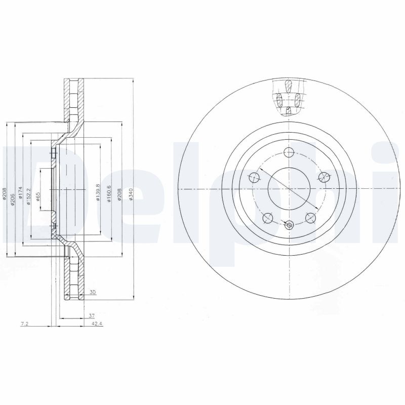 DELPHI BG9054 Brake Disc