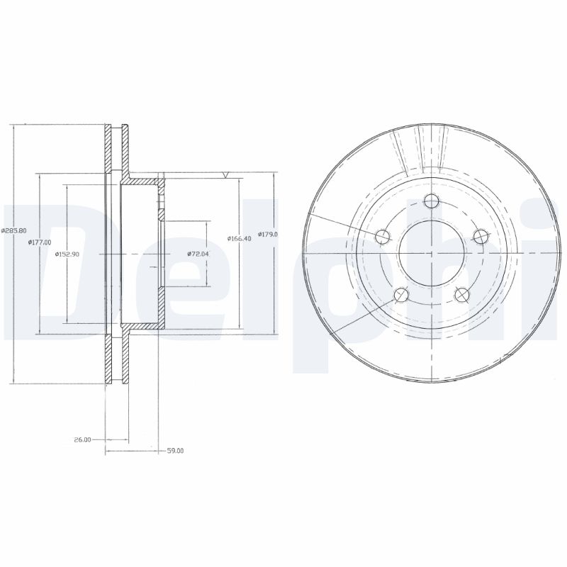 DELPHI BG3546 Brake Disc .