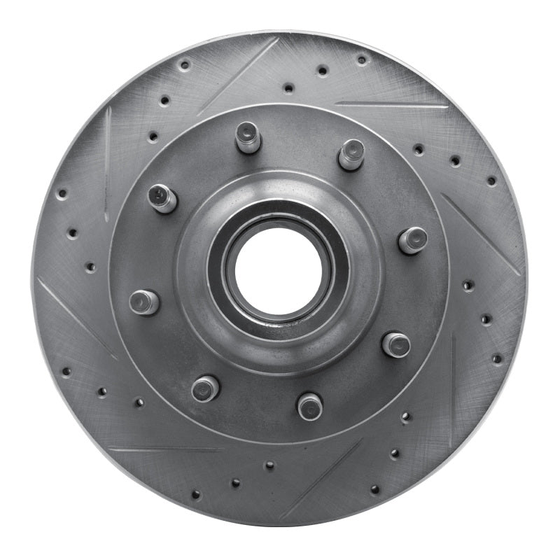 R1 Concepts R1 95-07 Ford E-350 Econoline Front Left Drilled & Slotted Silver Brake Rotor