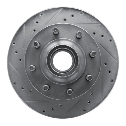 R1 Concepts R1 95-07 Ford E-350 Econoline Front Left Drilled & Slotted Silver Brake Rotor