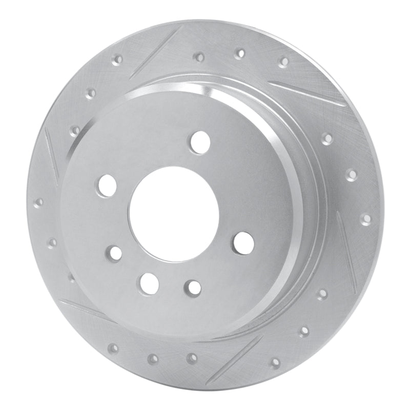 R1 Concepts R1 84-91 BMW 325IS Rear Left Drilled & Slotted Silver Brake Rotor