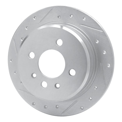 R1 Concepts R1 84-91 BMW 325IS Rear Left Drilled & Slotted Silver Brake Rotor