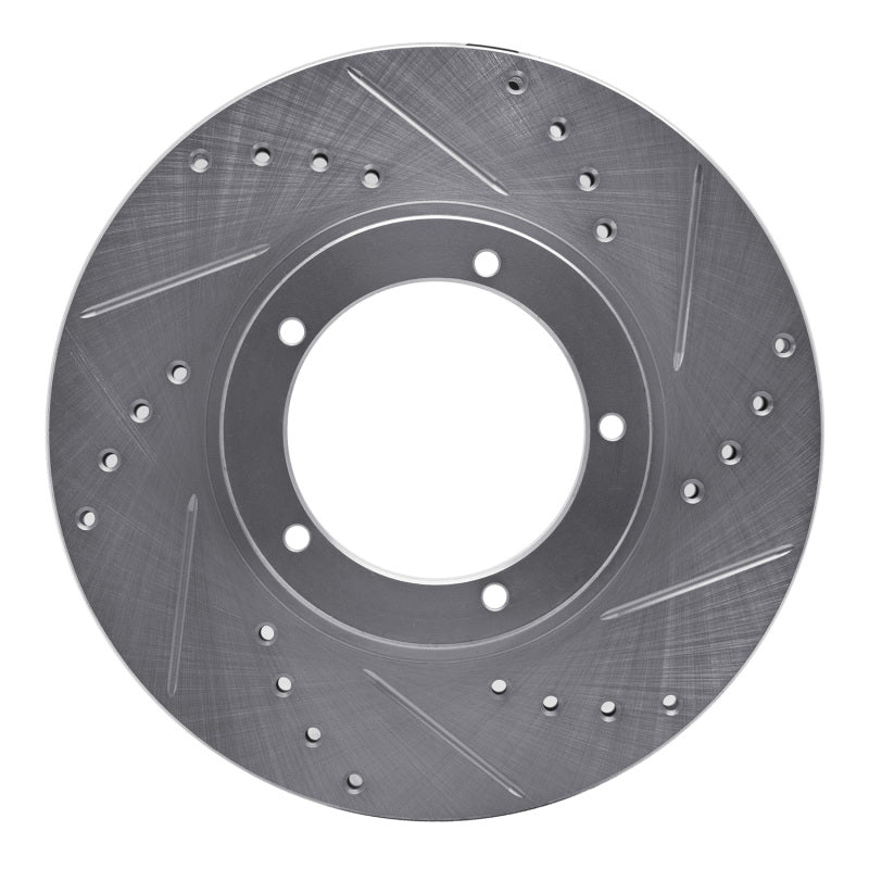 R1 Concepts R1 67-88 Porsche 911 Front Right Drilled & Slotted Silver Brake Rotor