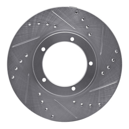 R1 Concepts R1 67-88 Porsche 911 Front Right Drilled & Slotted Silver Brake Rotor