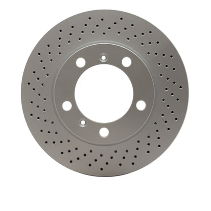 DFC 05-08 Porsche Cayman Left Front Drilled GeoSPEC Coated Rotor