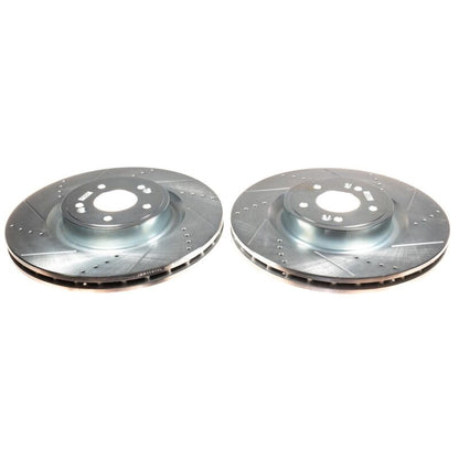 PowerStop Power Stop 19-21 Genesis G70 Front Evolution Drilled & Slotted Rotors - Pair