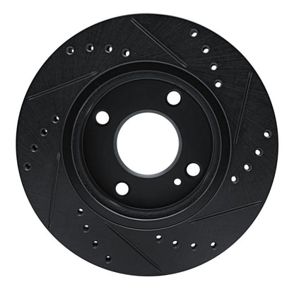 R1 Concepts R1 11-19 Ford Figo (Mexico) Front Left Drilled & Slotted Black Brake Rotor