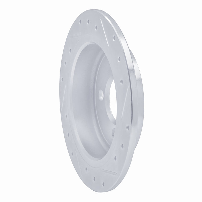 R1 Concepts R1 02-15 Mini Cooper Clubman Rear Left Drilled & Slotted Silver Brake Rotor