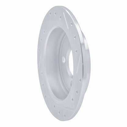 R1 Concepts R1 02-15 Mini Cooper Clubman Rear Left Drilled & Slotted Silver Brake Rotor