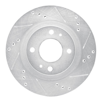 R1 Concepts R1 12-17 Mitsubishi I-MIEV Front Right Drilled & Slotted Silver Brake Rotor