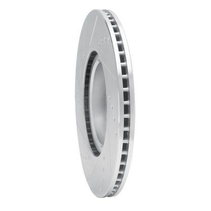 R1 Concepts R1 2016-2025 Fiat 124 Spider Front Right Drilled & Slotted Silver Brake Rotor