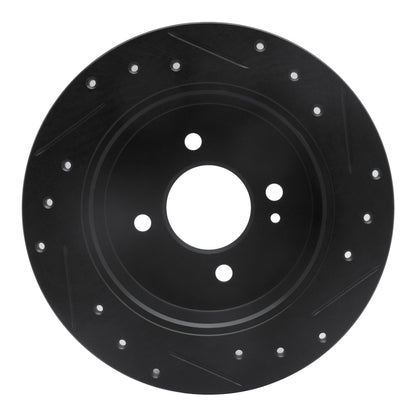 R1 Concepts R1 12-25 Dodge Attitude (Mexico) Rear Left Drilled & Slotted Black Brake Rotor