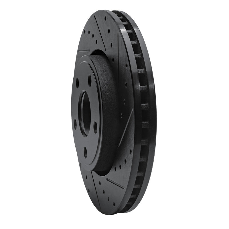 R1 Concepts R1 11-22 Dodge Durango Front Right Drilled & Slotted Black Brake Rotor