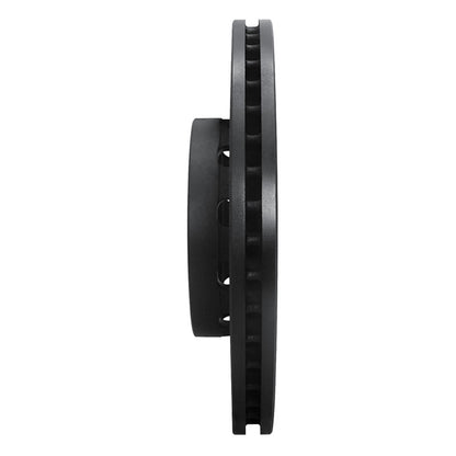 R1 Concepts R1 90-91 Audi 90 Quattro Front Right Drilled & Slotted Black Brake Rotor