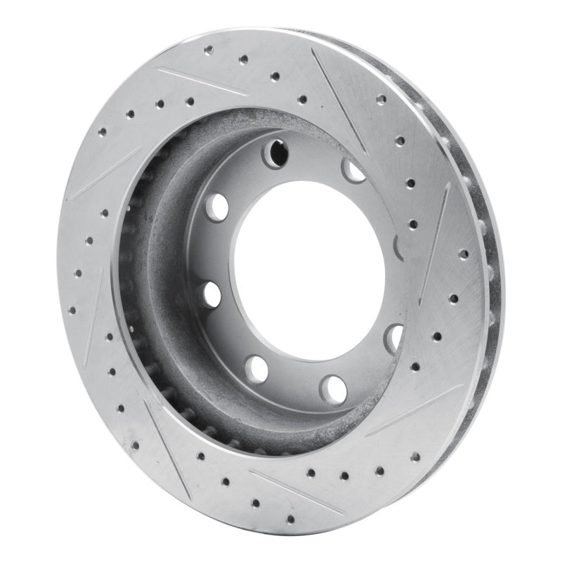R1 Concepts R1 89-93 Dodge W350 Front Left Drilled & Slotted Silver Brake Rotor