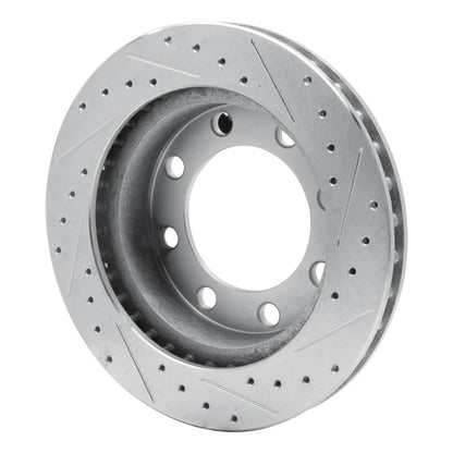 R1 Concepts R1 89-93 Dodge W350 Front Left Drilled & Slotted Silver Brake Rotor