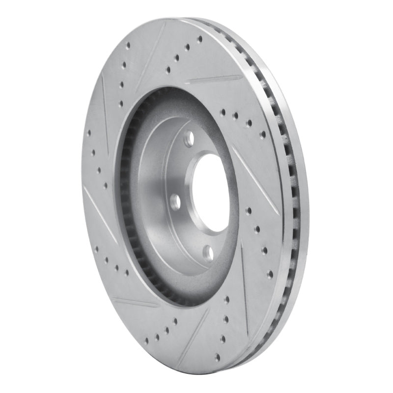 R1 Concepts R1 07-15 Ford Edge Front Right Drilled & Slotted Silver Brake Rotor