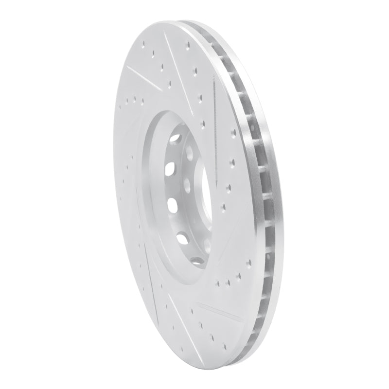 R1 Concepts R1 97-06 Audi A6 (USA/Canada) Front Left Drilled & Slotted Silver Brake Rotor