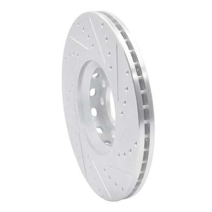 R1 Concepts R1 97-06 Audi A6 (USA/Canada) Front Left Drilled & Slotted Silver Brake Rotor