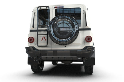 Rally Armor 23-25 Ineos Grenadier Black Mud Flap - Metallic Black Logo