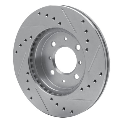 R1 Concepts R1 12-14 Dodge i10 (Mexico) Front Left Drilled & Slotted Silver Brake Rotor