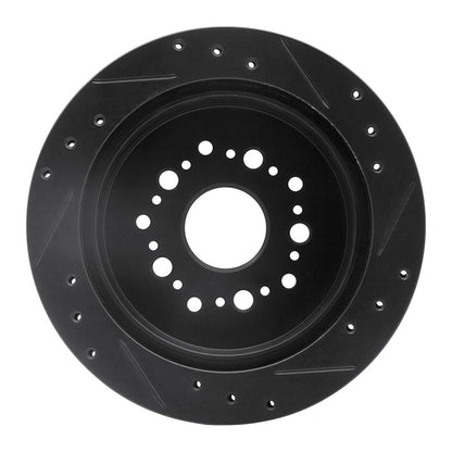 R1 Concepts R1 92-98 Lexus SC300 Rear Left Drilled & Slotted Black Brake Rotor