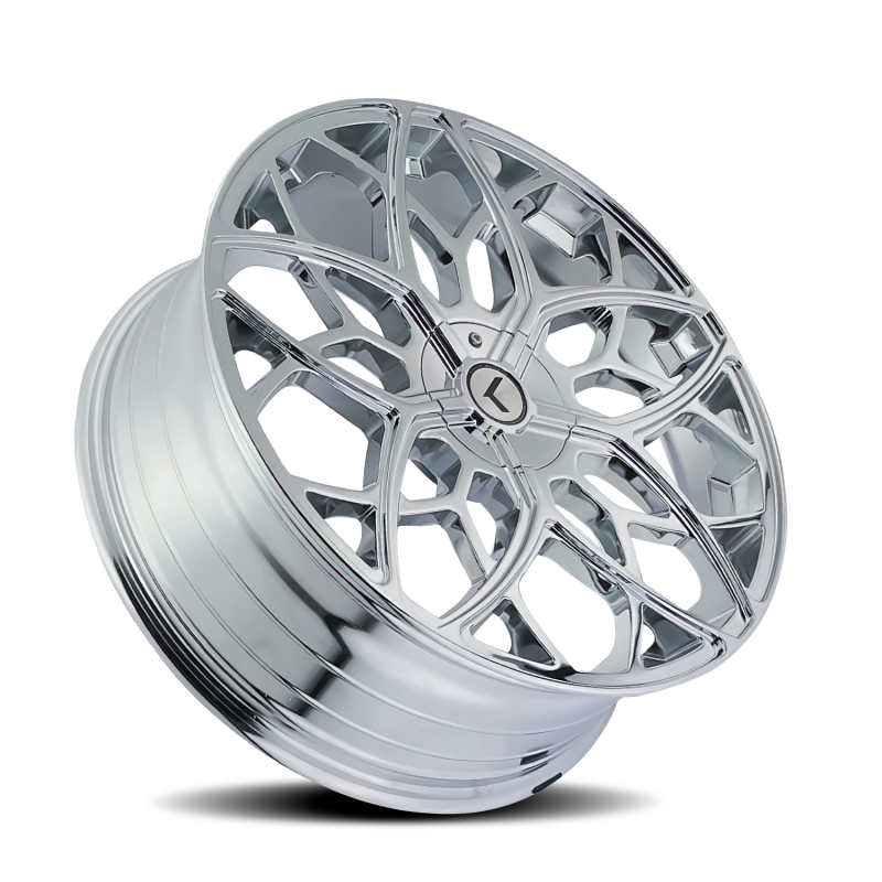 Kraze Wheels Kraze KR184 Ricochet 22x8.5 / 5x115/120 BP / 38mm Offset / 74.1mm Hub Chrome Wheel