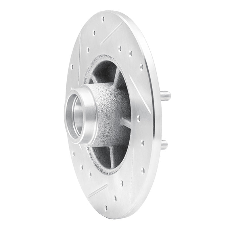 R1 Concepts R1 1984-1987 Pontiac Fiero Front Right Drilled & Slotted Silver Brake Rotor