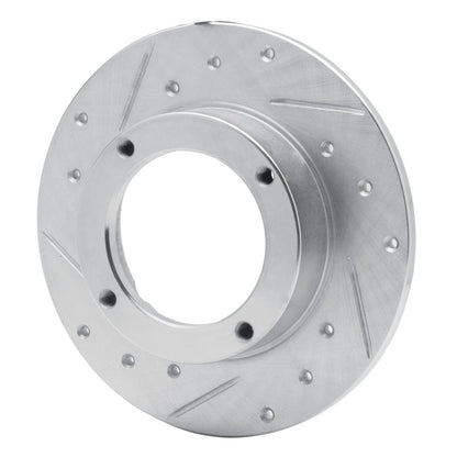 R1 Concepts R1 73-79 Honda Civic Hatchback Front Left Drilled & Slotted Silver Brake Rotor