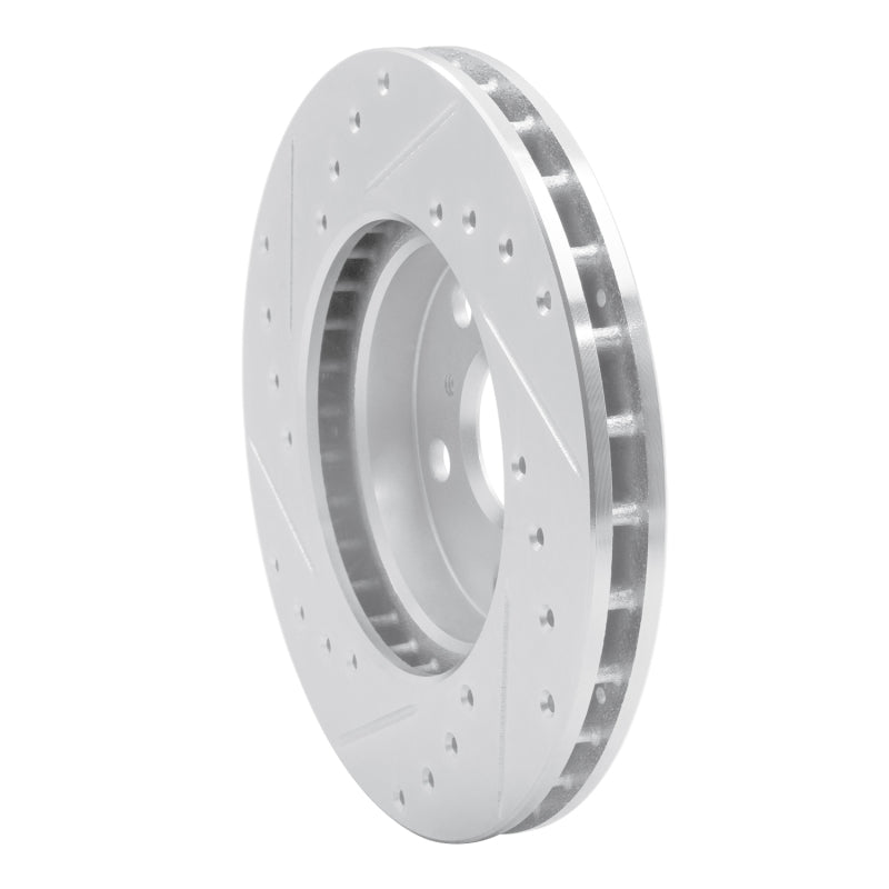 R1 Concepts R1 88-93 Toyota Celica Front Right Drilled & Slotted Silver Brake Rotor