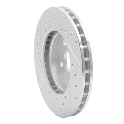 R1 Concepts R1 88-93 Toyota Celica Front Right Drilled & Slotted Silver Brake Rotor