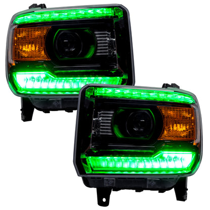 ORACLE Lighting Oracle 14-15 GMC Sierra Headlight DRL Upgrade Kit - ColorSHIFT w/ 2.0 Controller