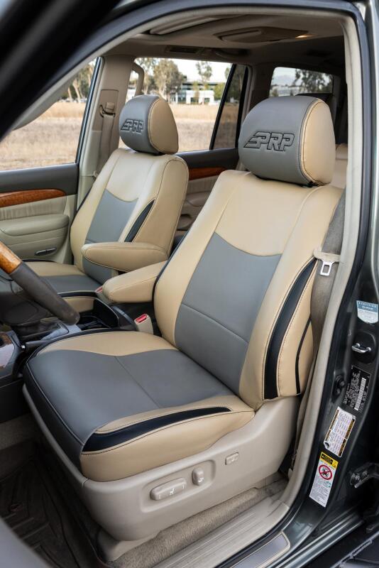 PRP Seats PRP 03-09 Lexus GX470 Front Seat Covers (Pair) - Black w/ Red Stitch