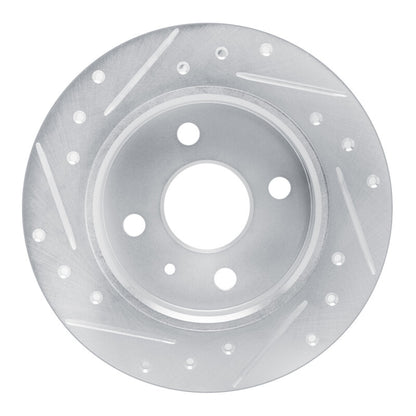 R1 Concepts R1 00-05 Chevrolet ASTRA (Mexico) Rear Right Drilled & Slotted Silver Brake Rotor