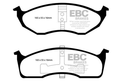 EBC 99-04 Chrysler 300M 3.5 Redstuff Front Brake Pads