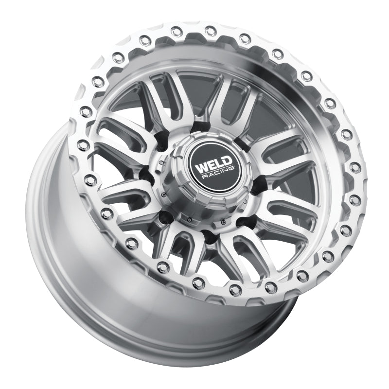Weld Off-Road Swift 17x9in - 5x114.3 / 5x127 BP - ET-12 78.1mm CB Gloss Silver Machined Wheel & Ring