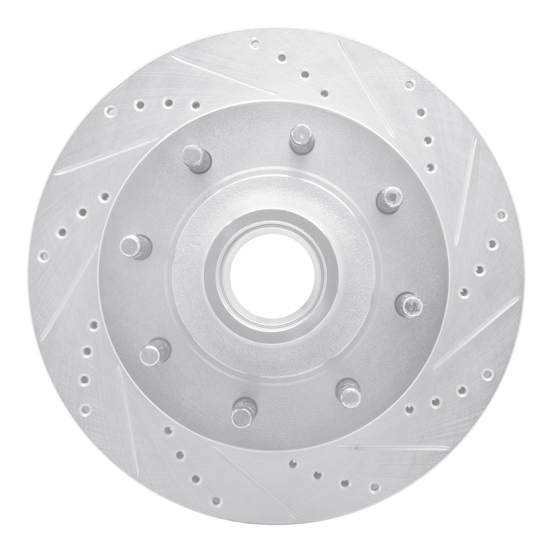 R1 Concepts R1 03-05 Ford F-250 2WD (Super Duty) Front Right Drilled & Slotted Silver Brake Rotor